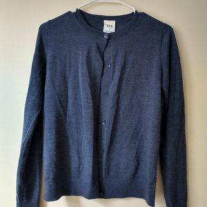 Navy Blue Gap Merino Fitted Cardigan - XS
